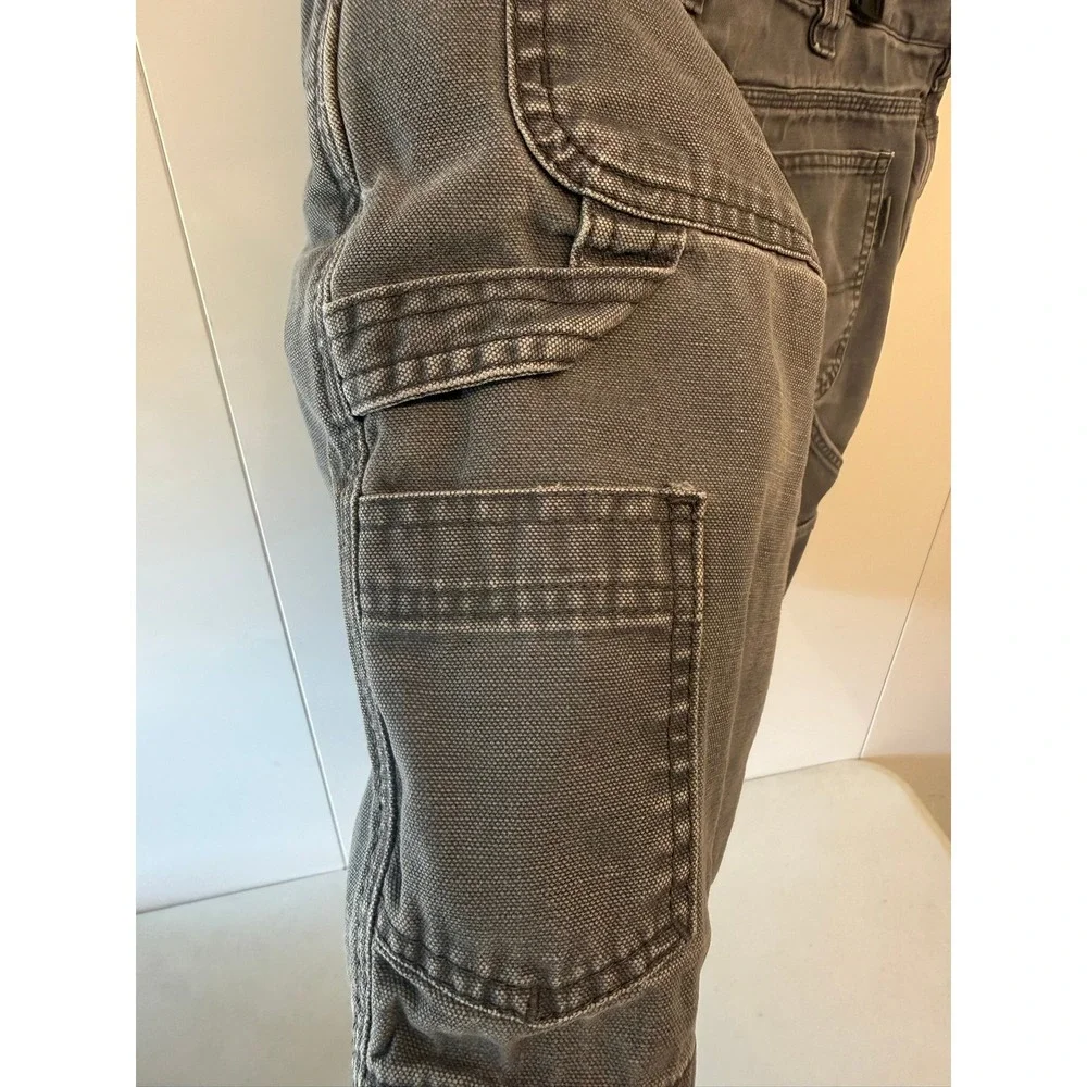 Wolverine Mens Carpenter Shorts Gray Canvas Utility Workwear Size 34